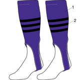 TCK customizable socks Base/Stripes/Cut Length / Small Custom Baseball Stirrups Pattern B