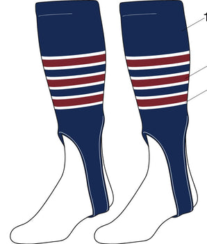 TCK customizable socks Custom Baseball Stirrups Pattern D