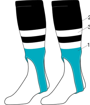 TCK customizable socks Custom Baseball Stirrups Pattern G