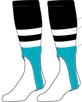 TCK customizable socks Custom Baseball Stirrups Pattern G