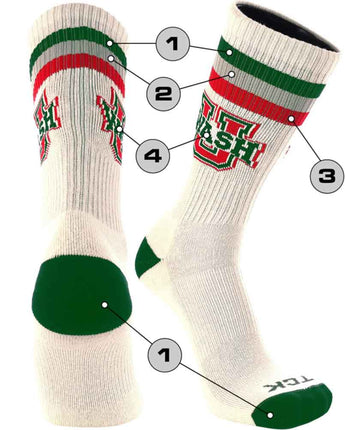 TCK customizable socks Custom Crew Socks Vintage Triple Bold Stripe