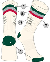 TCK customizable socks Custom Crew Socks Vintage Triple Bold Stripe