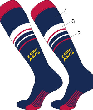 TCK customizable socks Custom Diamond Builder Baseball Socks Pattern 3