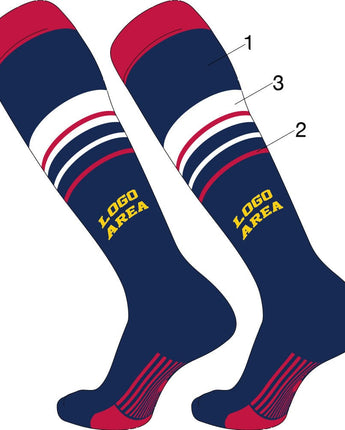 TCK customizable socks Custom Diamond Builder Baseball Socks Pattern 3