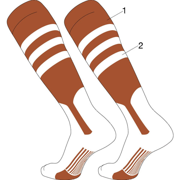 TCK customizable socks Custom Dugout Baseball Stirrup Socks Pattern B
