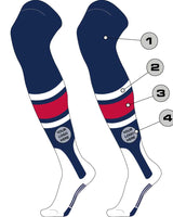 TCK customizable socks Custom Dugout Over the Knee Baseball Stirrup Socks Pattern E