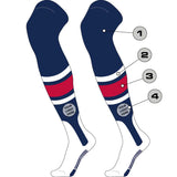 TCK customizable socks Custom Dugout Over the Knee Baseball Stirrup Socks Pattern E