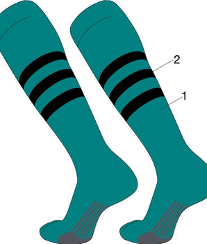 TCK customizable socks Custom Dugout Striped Baseball Socks Pattern B