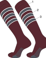 TCK customizable socks Custom Dugout Striped Baseball Socks Pattern D