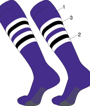 TCK customizable socks Custom Dugout Striped Baseball Socks Pattern I