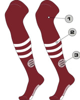 TCK customizable socks Custom Dugout Striped Over the Knee Baseball Socks Pattern B