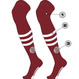 TCK customizable socks Custom Dugout Striped Over the Knee Baseball Socks Pattern B