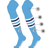 TCK customizable socks Custom Dugout Striped Over the Knee Baseball Socks Pattern I