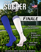 TCK customizable socks Custom Finale Over the Calf Striped Soccer Socks