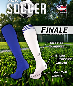 TCK customizable socks Custom Finale Over the Calf Striped Soccer Socks