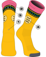Custom Logo Pencil Crew Socks