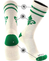 TCK customizable socks Custom Vintage Crew Socks Double Stripe