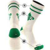 TCK customizable socks Custom Vintage Crew Socks Double Stripe