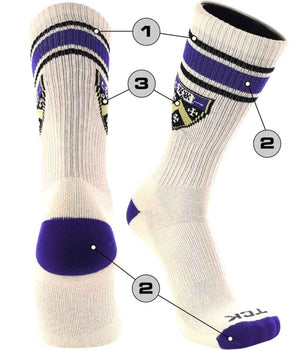 TCK customizable socks Custom Vintage Crew Socks Triple Stripe