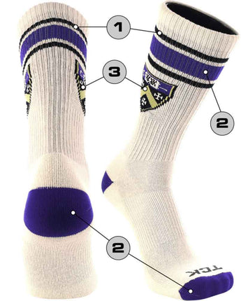 TCK customizable socks Custom Vintage Crew Socks Triple Stripe