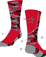 TCK customizable socks Custom Woodland Camo Crew Socks
