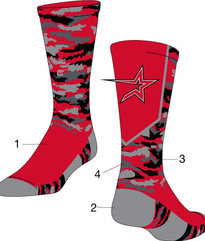 TCK customizable socks Custom Woodland Camo Crew Socks