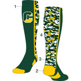 TCK customizable socks Front/Accents/Camo 2/Camo 3 / Large Custom Digital Camo Over the Calf Socks