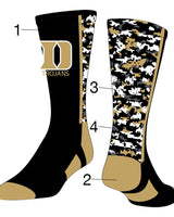 TCK customizable socks Front/Accents/Color1/Color2 / Large Fully Custom Athletic Socks