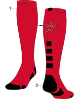 TCK customizable socks Front/Accents / Large Custom Baseline Over the Calf Socks