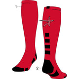 TCK customizable socks Front/Accents / Large Custom Baseline Over the Calf Socks