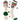 TCK customizable socks Front/Accents / Large Custom Crew Socks Vintage Triple Bold Stripe