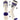 TCK customizable socks Front/Accents / Large Custom Vintage Crew Socks Triple Stripe