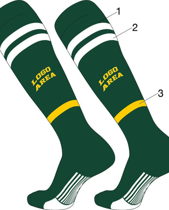 TCK customizable socks Main/Accent 1/Accent 2 / Large Custom Diamond Builder Baseball Socks Pattern 4
