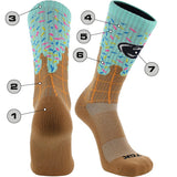TCK customizable socks Main/Accent 1 / Large Ice Cream Cone Custom Logo Crew Socks