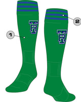 TCK customizable socks Main / Large Custom Finale Over the Calf Striped Soccer Socks