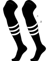 TCK customizable socks Main/Stripes / Large Custom Dugout Striped Over the Knee Baseball Socks Pattern B