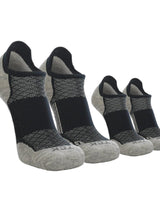 TCK socks 2 Pairs Black/Grey / Medium Tour No Show Golf & Running Socks