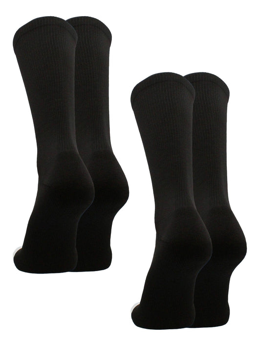 TCK socks 2 Pairs-Black / Small Athletic Prosport Performance Crew Socks For All Sports