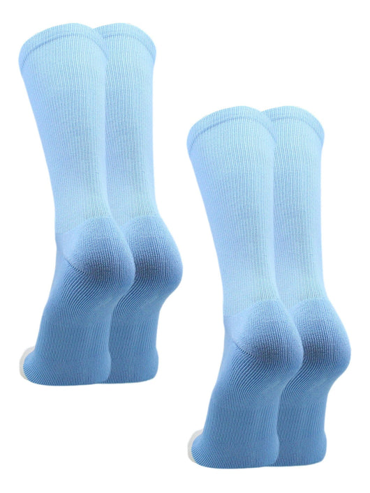 TCK socks 2 Pairs-Columbia Blue / Small Athletic Prosport Performance Crew Socks For All Sports