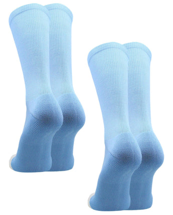TCK socks 2 Pairs-Columbia Blue / Small Athletic Prosport Performance Crew Socks For All Sports