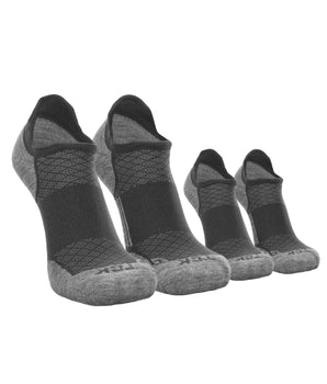 TCK socks 2 Pairs Graphite/Heather Grey / Large TCK Tour Low Cut Merino Wool Golf Socks (Single & Packs)