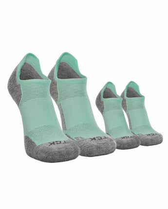 TCK socks 2 Pairs Mint/Heather Grey / Large TCK Tour Low Cut Merino Wool Golf Socks (Single & Packs)
