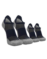 TCK socks 2 Pairs Navy/Heather Grey / Large TCK Tour Low Cut Merino Wool Golf Socks (Single & Packs)
