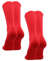 TCK socks 2 Pairs-Scarlet / Small Athletic Prosport Performance Crew Socks For All Sports