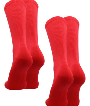 TCK socks 2 Pairs-Scarlet / Small Athletic Prosport Performance Crew Socks For All Sports