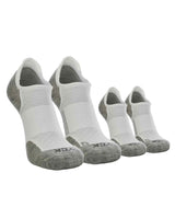TCK socks 2 Pairs White/Heather Grey / Large TCK Tour Low Cut Merino Wool Golf Socks (Single & Packs)