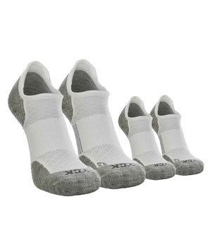 TCK socks 2 Pairs White/Heather Grey / Large TCK Tour Low Cut Merino Wool Golf Socks (Single & Packs)