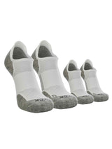 TCK socks 2 Pairs White/Heather Grey / Large TCK Tour Low Cut Merino Wool Golf Socks (Single & Packs)