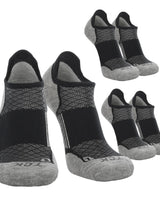 TCK socks 3 Pairs Black/Grey / Large Tour No Show Golf & Running Socks