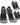 TCK socks 3 Pairs Black/Grey / Large Tour No Show Golf & Running Socks